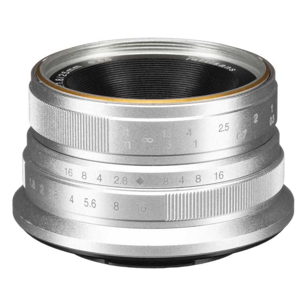 Объектив 7artisans 25mm f/1.8, Sony E Mount, серебристый
Объектив 7artisans 25mm f/1.8, Sony E Mount, серебристый