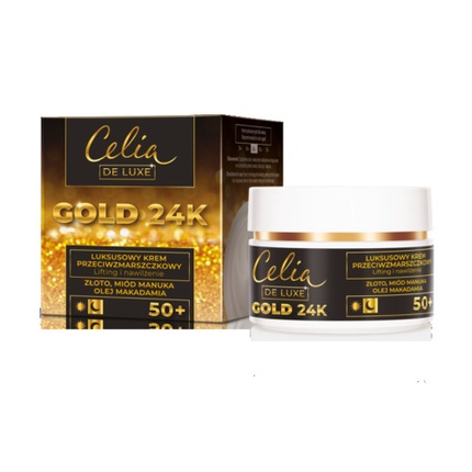 Роскошный крем для лица De Luxe Gold 24k против морщин, лифтинг и увлажнение 50 Celia
Роскошный крем для лица De Luxe Gold 24k против морщин, лифтинг и увлажнение 50 Celia