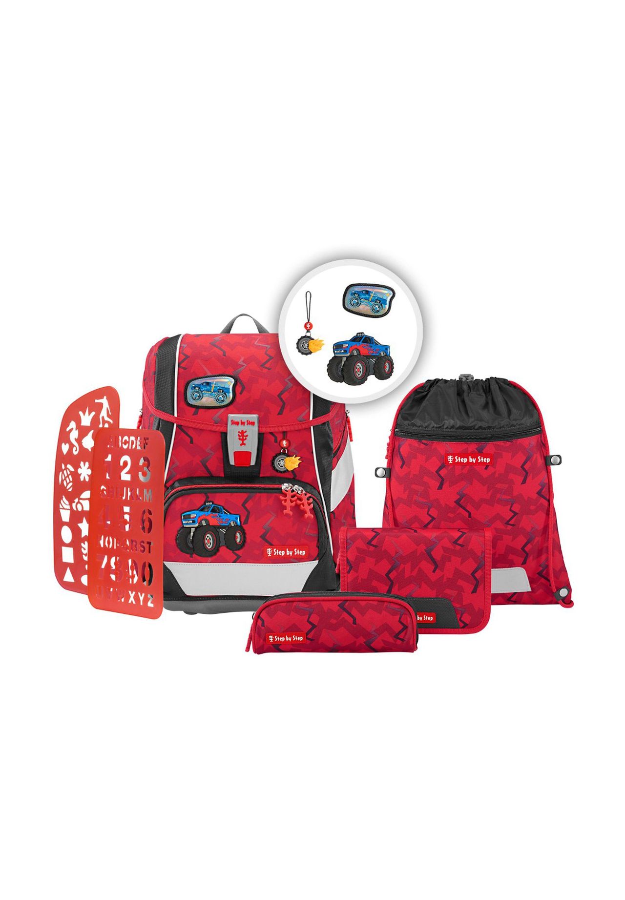 Набор школьных сумок, 5 штук Step by Step, цвет Monster Truck Roc
Набор школьных сумок, 5 штук Step by Step, цвет Monster Truck Roc
