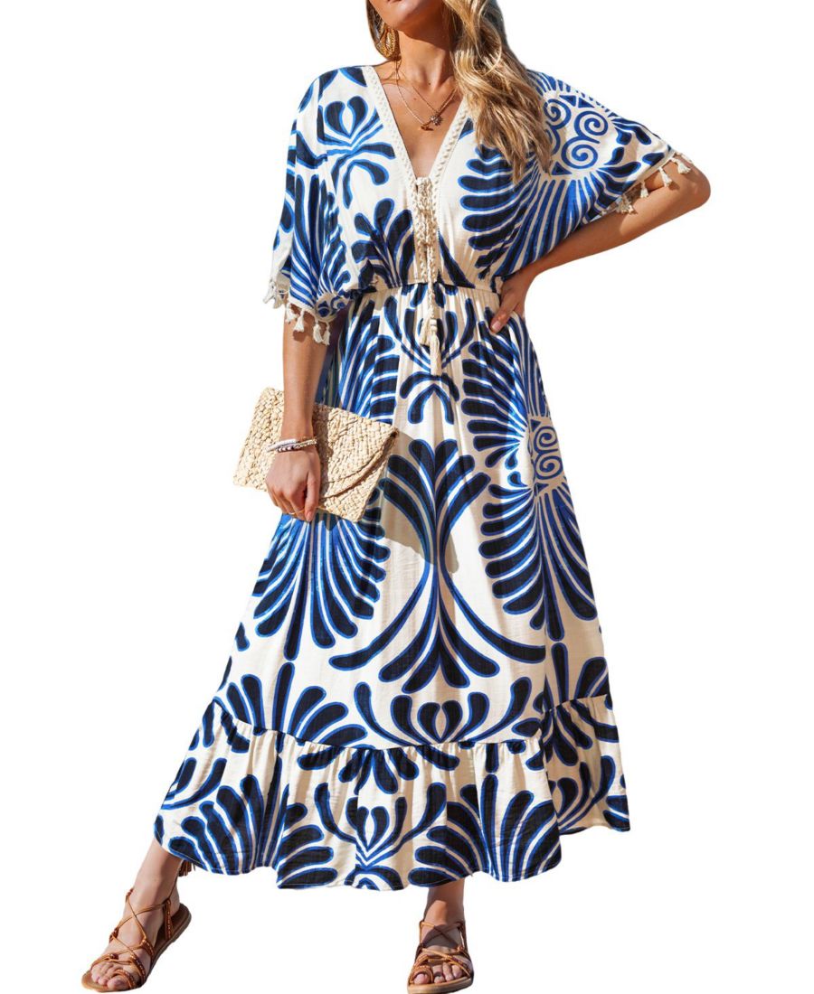 Женское пляжное платье макси Always Extra Ornate Cupshe, Dark blue
Женское пляжное платье макси Always Extra Ornate Cupshe, Dark blue