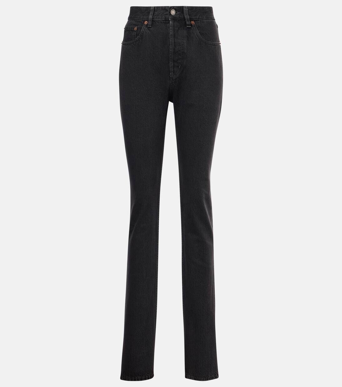 Узкие джинсы с высокой посадкой Saint Laurent, цвет black rock 
Узкие джинсы с высокой посадкой Saint Laurent, цвет black rock