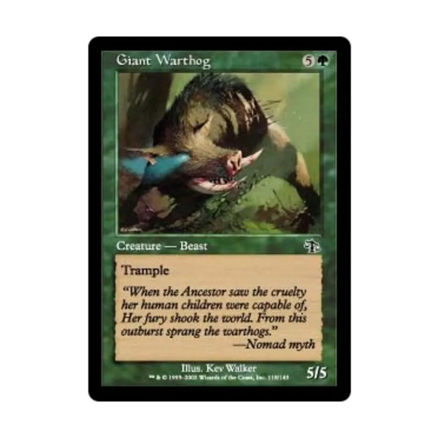 CCG Гигантский бородавочник (С) (Фольга), MTG - Judgment
CCG Гигантский бородавочник (С) (Фольга), MTG - Judgment