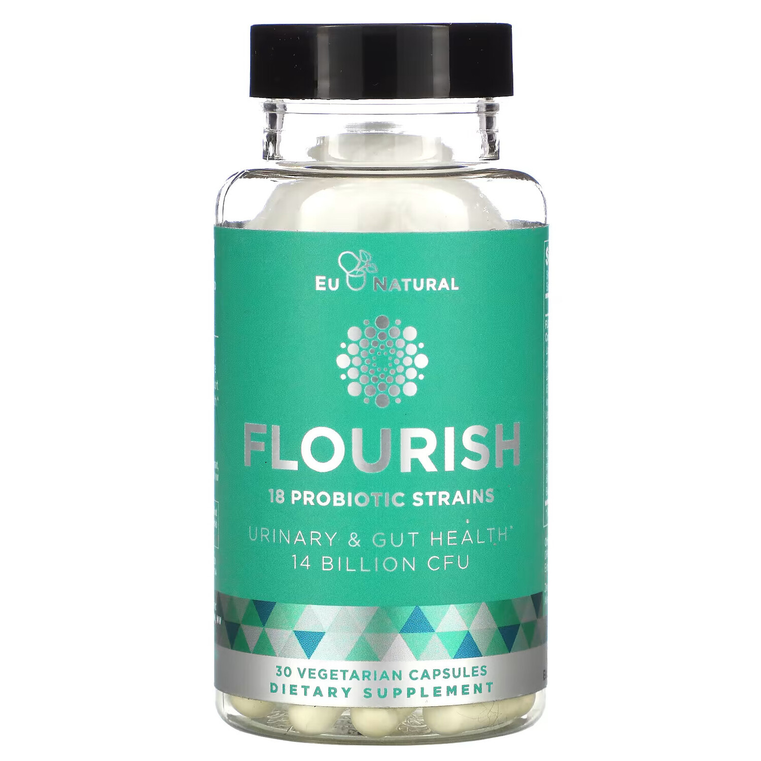 Eu Natural, FLOURISH, Пробиотики для здоровья мочи и кишечника, 14 миллиардов КОЕ, 30 вегетарианских капсул
Eu Natural, FLOURISH, Пробиотики для здоровья мочи и кишечника, 14 миллиардов КОЕ, 30 вегетарианских капсул