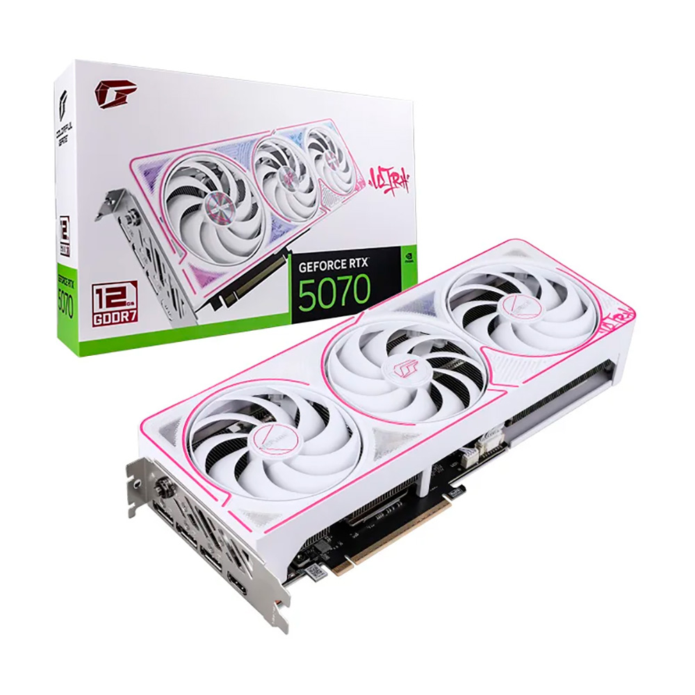 Видеокарта Colorful iGame GeForce RTX 5070 Ultra W OC, 12 Гб, белый
Видеокарта Colorful iGame GeForce RTX 5070 Ultra W OC, 12 Гб, белый
