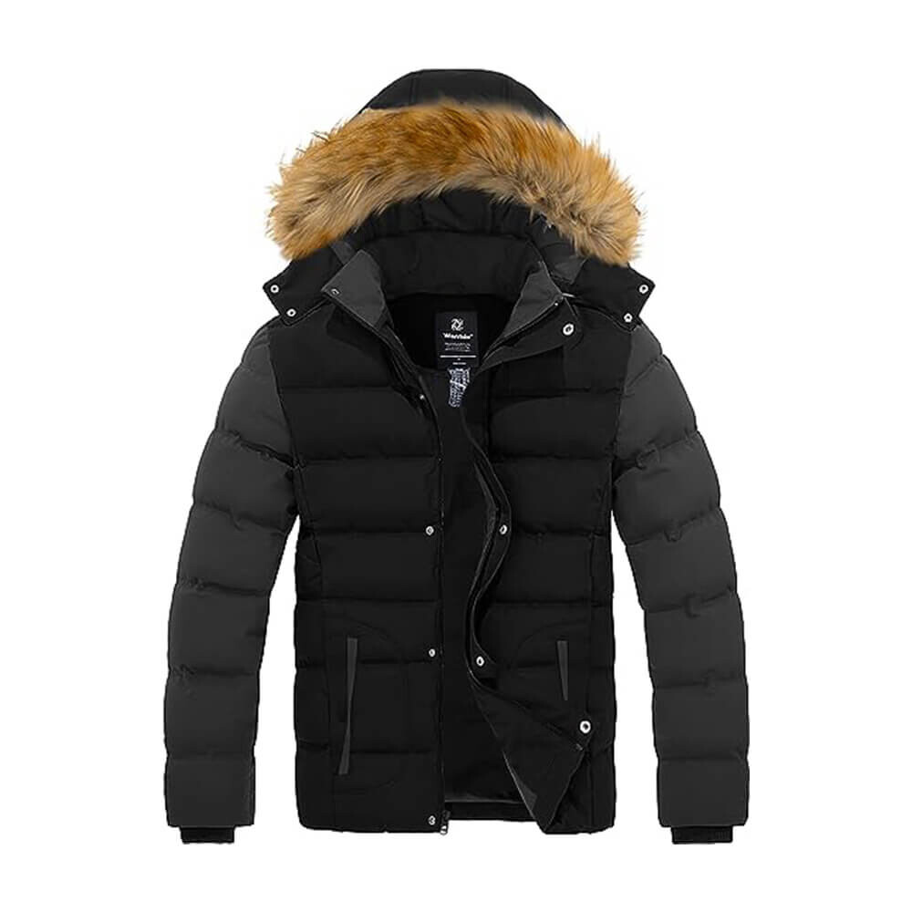 Пуховик Wantdo Men's, черный/темно-серый 
Пуховик Wantdo Men's, черный/темно-серый