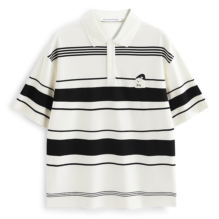 Поло с коротким рукавом и вышивкой в полоску мужское PEACEBIRD MEN, белый 1
Поло с коротким рукавом и вышивкой в полоску мужское PEACEBIRD MEN, белый 1