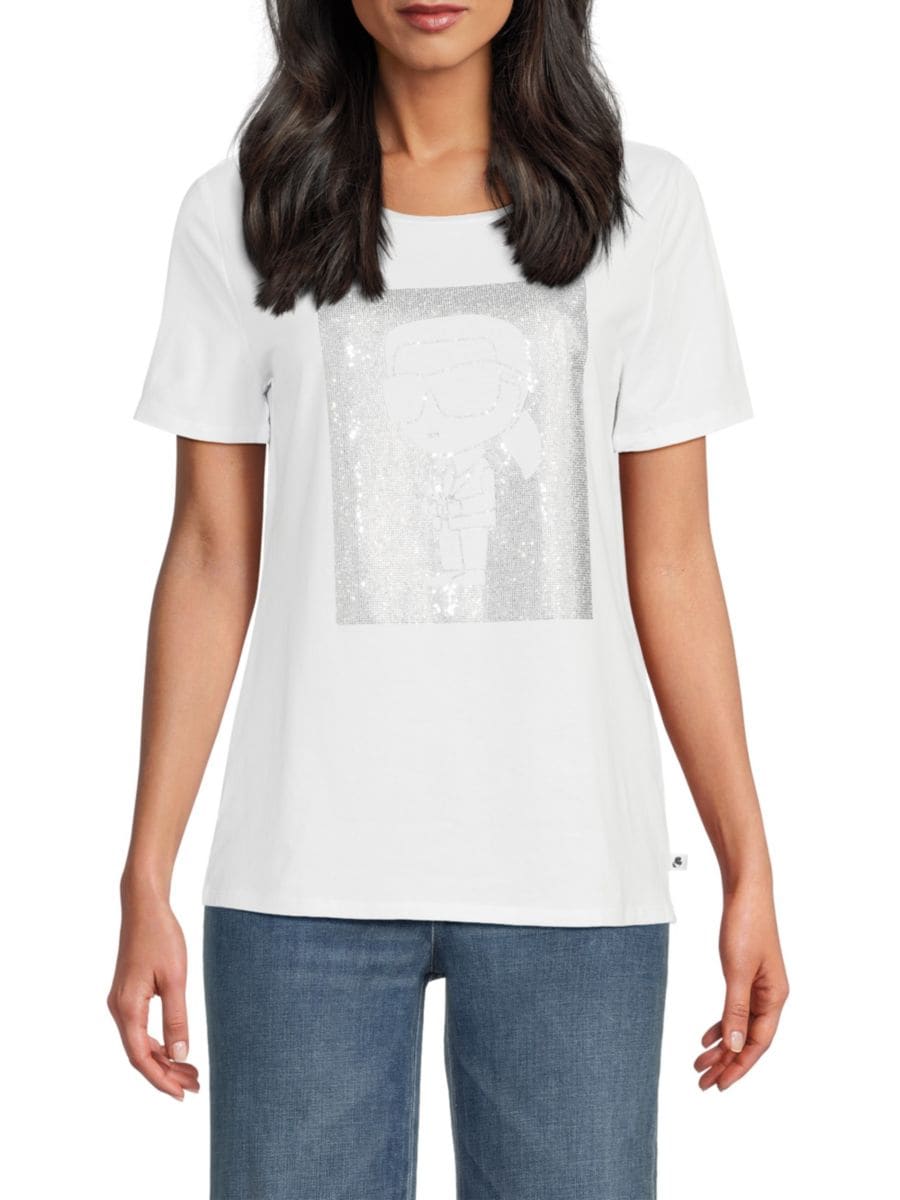 Футболка из эластичного хлопка с декоративным рисунком Karl Lagerfeld Paris, белый
Футболка из эластичного хлопка с декоративным рисунком Karl Lagerfeld Paris, белый