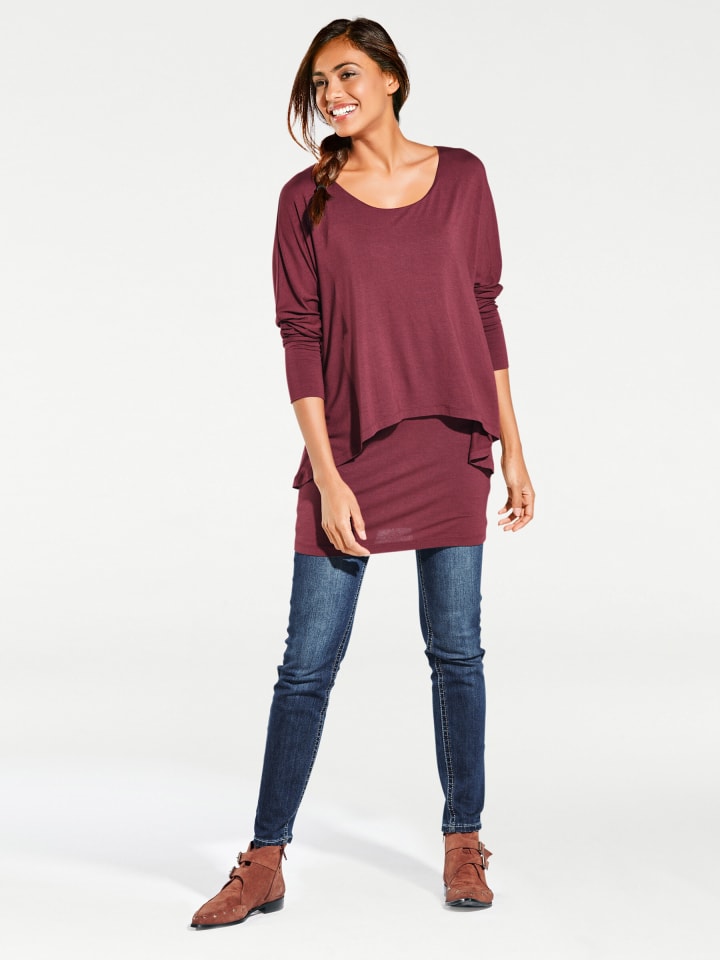 Рубашка с круглым вырезом бордового цвета Heine
Рубашка с круглым вырезом бордового цвета Heine