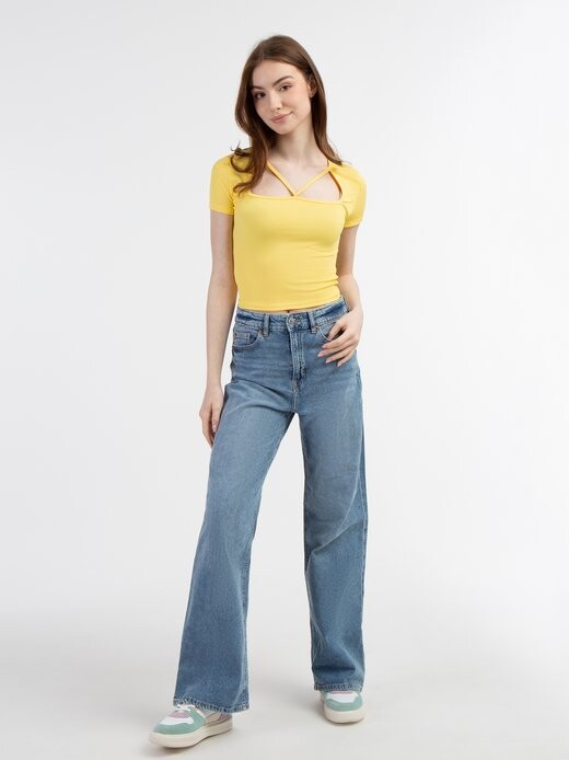 Футболка в рубчик Mymo, желтый
Футболка в рубчик Mymo, желтый