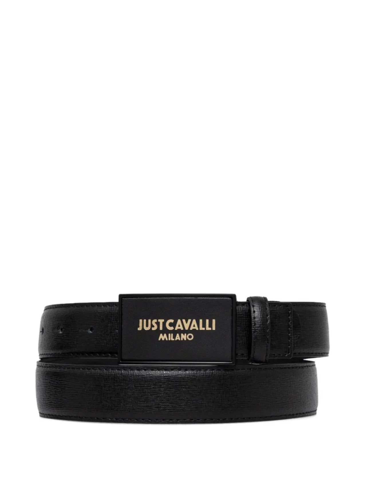 Ремень с пряжкой-логотипом Just Cavalli, черный 
Ремень с пряжкой-логотипом Just Cavalli, черный