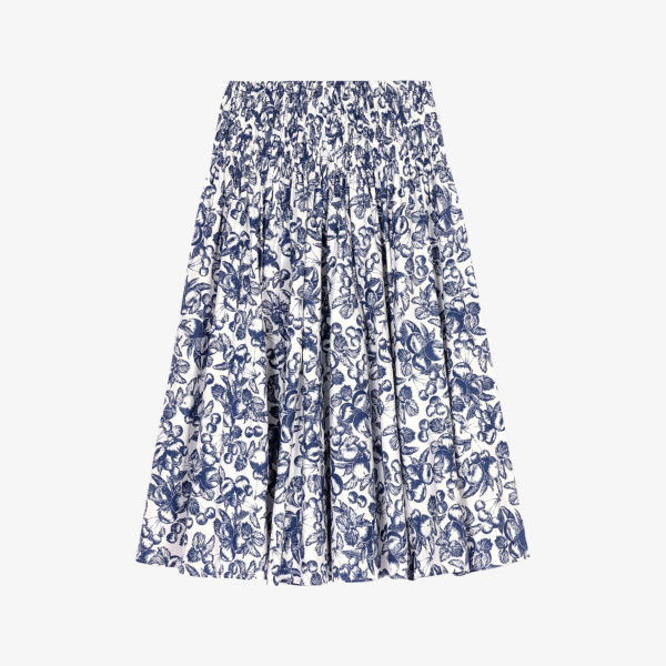 Юбка Maje с присборенной талией и фруктовым принтом, синий
Юбка Maje с присборенной талией и фруктовым принтом, синий