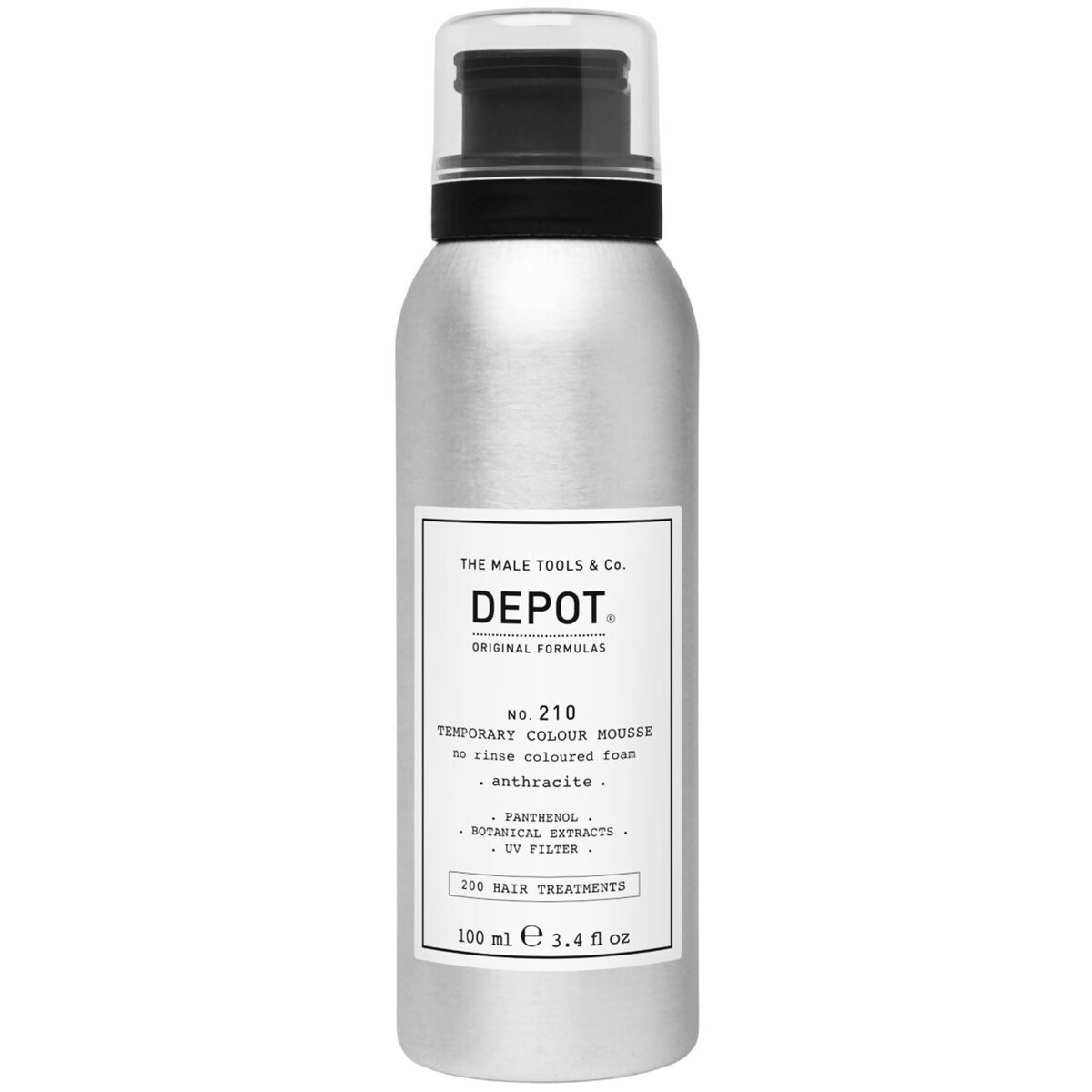 Depot Temporary Color Mousse - NO.210 несмываемый мусс-краситель, временно закрашивает седину, 100мл
Depot Temporary Color Mousse - NO.210 несмываемый мусс-краситель, временно закрашивает седину, 100мл