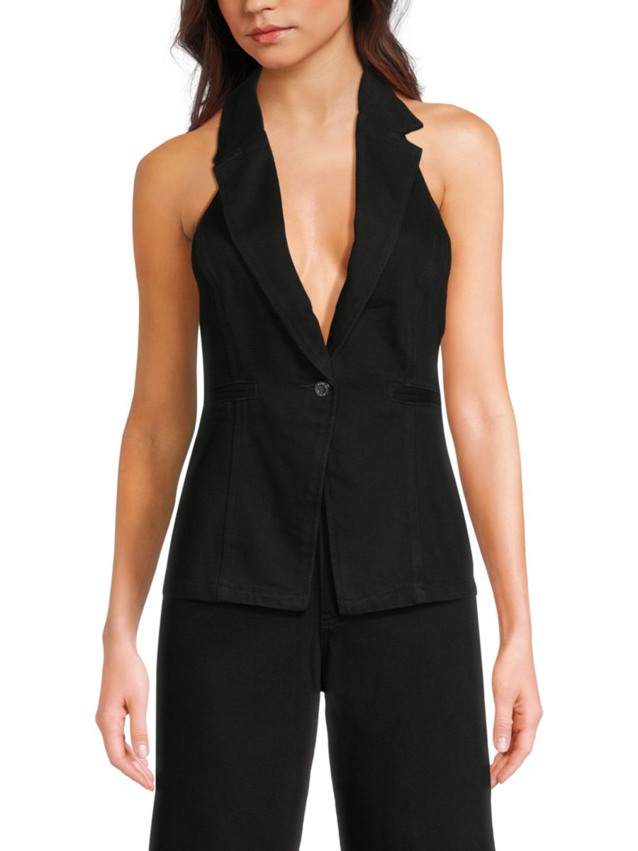 Джинсовый жилет с вырезом WeWoreWhat, черный
Джинсовый жилет с вырезом WeWoreWhat, черный