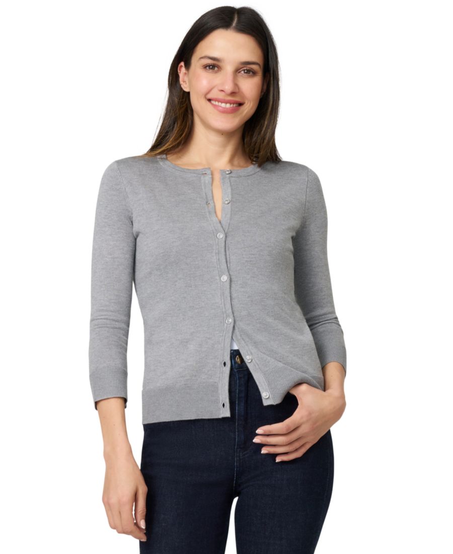 Женский кардиган с круглым вырезом и застежкой на пуговицы, размеры PXS-XL Melissa Paige, Heather Grey
Женский кардиган с круглым вырезом и застежкой на пуговицы, размеры PXS-XL Melissa Paige, Heather Grey