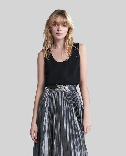 Женский топ без рукавов Ikks, черный
Женский топ без рукавов Ikks, черный