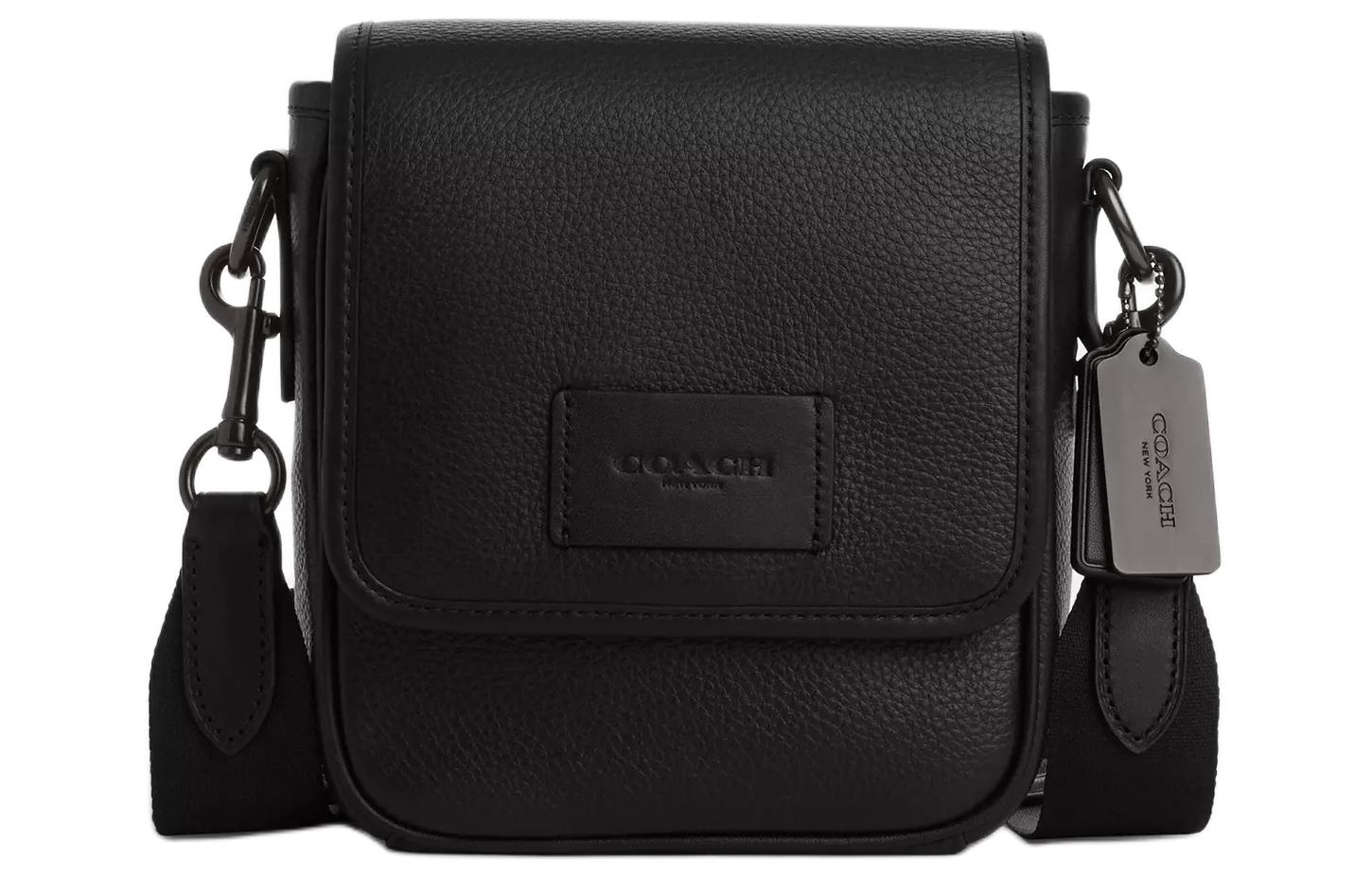 COACH Кожаная курьерская сумка через плечо унисекс мини черная
COACH Кожаная курьерская сумка через плечо унисекс мини черная