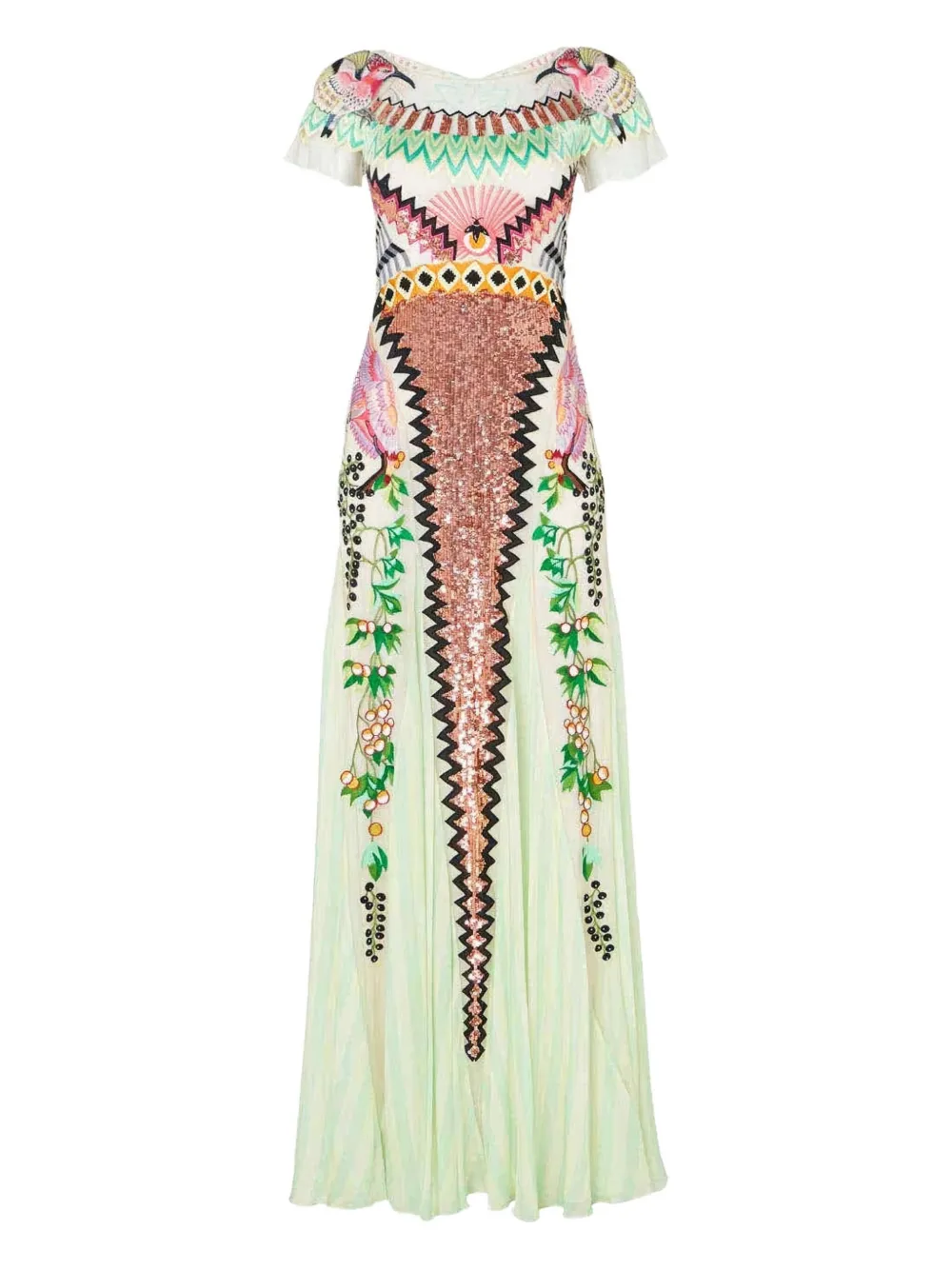 Платье с вышивкой пайетками Temperley London, зеленый
Платье с вышивкой пайетками Temperley London, зеленый