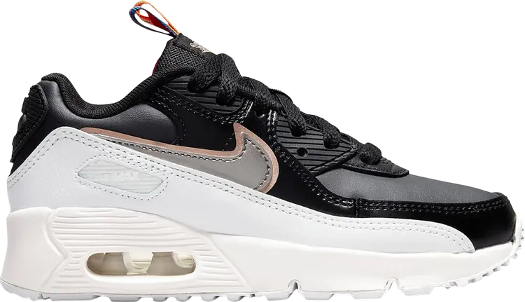 Кроссовки Nike Air Max 90 Leather SE PS 'Off Noir Metallic Pewter', черный
Кроссовки Nike Air Max 90 Leather SE PS 'Off Noir Metallic Pewter', черный