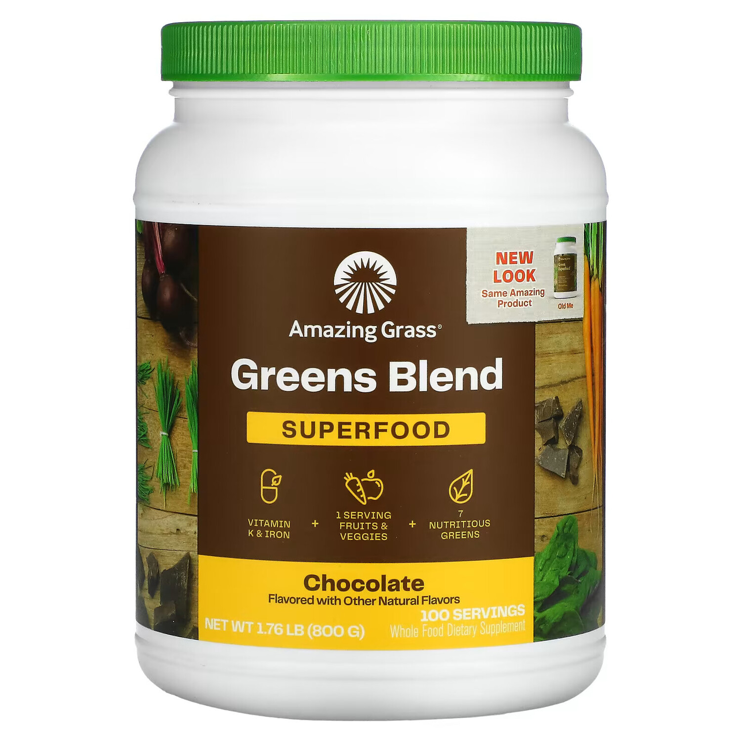 Amazing Grass, Green Superfood, шоколад, 800 г (28,2 унции)
Amazing Grass, Green Superfood, шоколад, 800 г (28,2 унции)