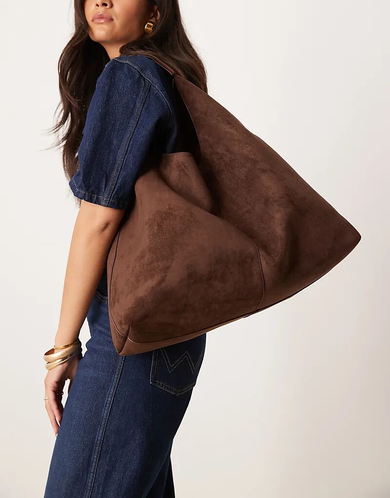 Сумка-тоут ASOS DESIGN из искусственной замши шоколадного цвета
Сумка-тоут ASOS DESIGN из искусственной замши шоколадного цвета