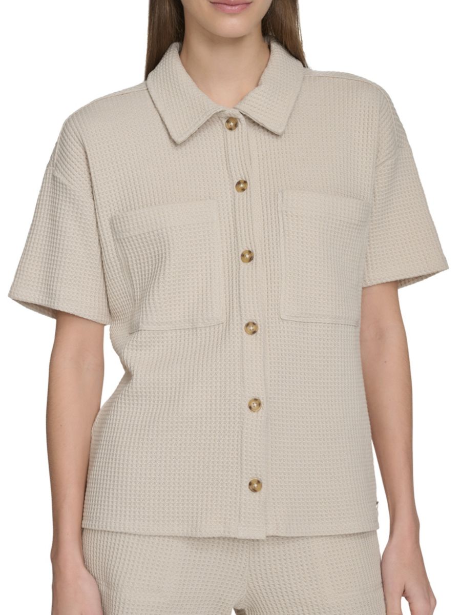 Рубашка вафельного трикотажа Andrew Marc, цвет Oatmeal
Рубашка вафельного трикотажа Andrew Marc, цвет Oatmeal