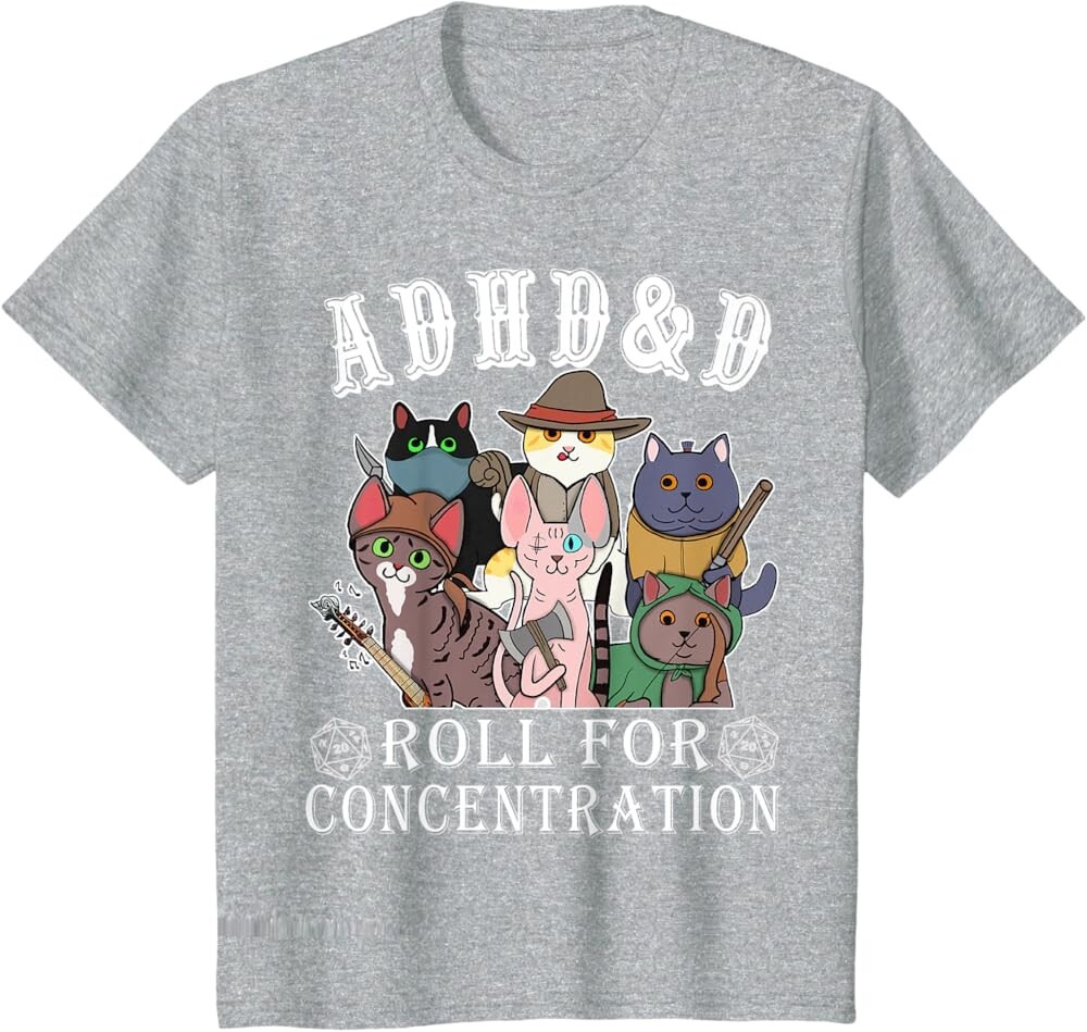 Детская футболка Funny Tees Gamer RPG Apparel Cats RPG Gamer Roll For Concentration D20 Dice Nerdy, серый
Детская футболка Funny Tees Gamer RPG Apparel Cats RPG Gamer Roll For Concentration D20 Dice Nerdy, серый