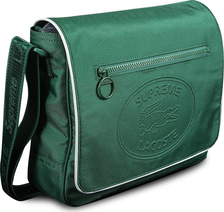 Сумка Supreme x Lacoste Small Messenger Bag Green, зеленый 
Сумка Supreme x Lacoste Small Messenger Bag Green, зеленый