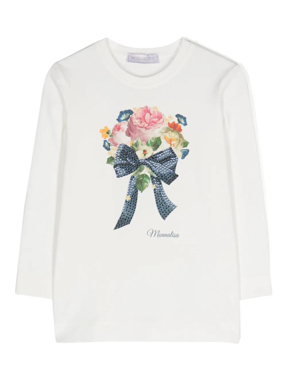 Футболка с цветочным принтом Monnalisa, нейтральный
Футболка с цветочным принтом Monnalisa, нейтральный