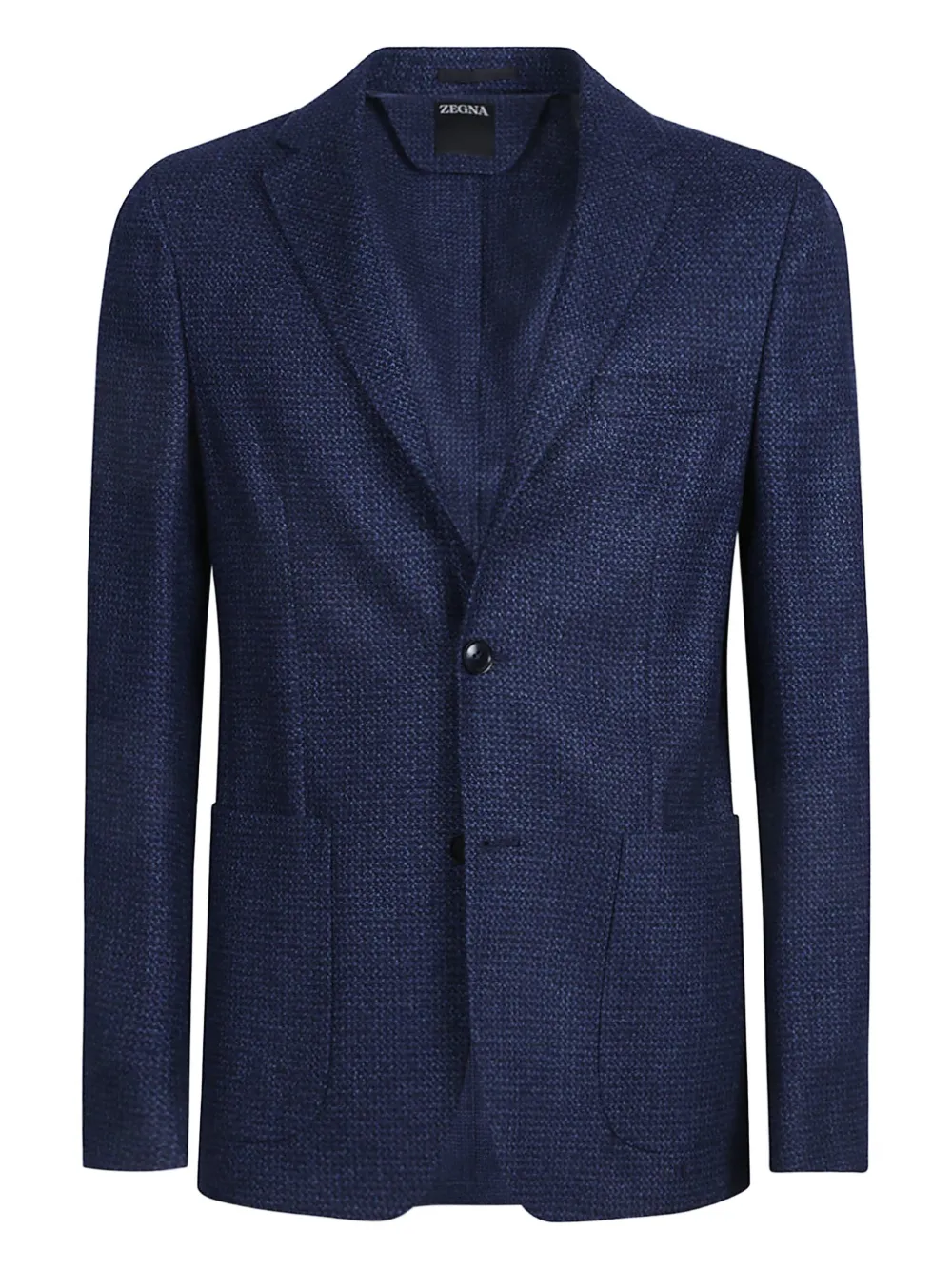 Шерстяной однобортный пиджак Zegna, синий 
Шерстяной однобортный пиджак Zegna, синий
