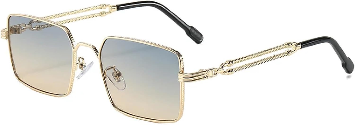 Ретро металлические солнцезащитные очки для женщин класса люкс, защита от УФ-излучения UV400, модные солнцезащитные очки для мужчин с градиентным переходом TVTBBVV, Golden Blue Tea
Ретро металлические солнцезащитные очки для женщин класса люкс, защита от УФ-излучения UV400, модные солнцезащитные очки для мужчин с градиентным переходом TVTBBVV, Golden Blue Tea