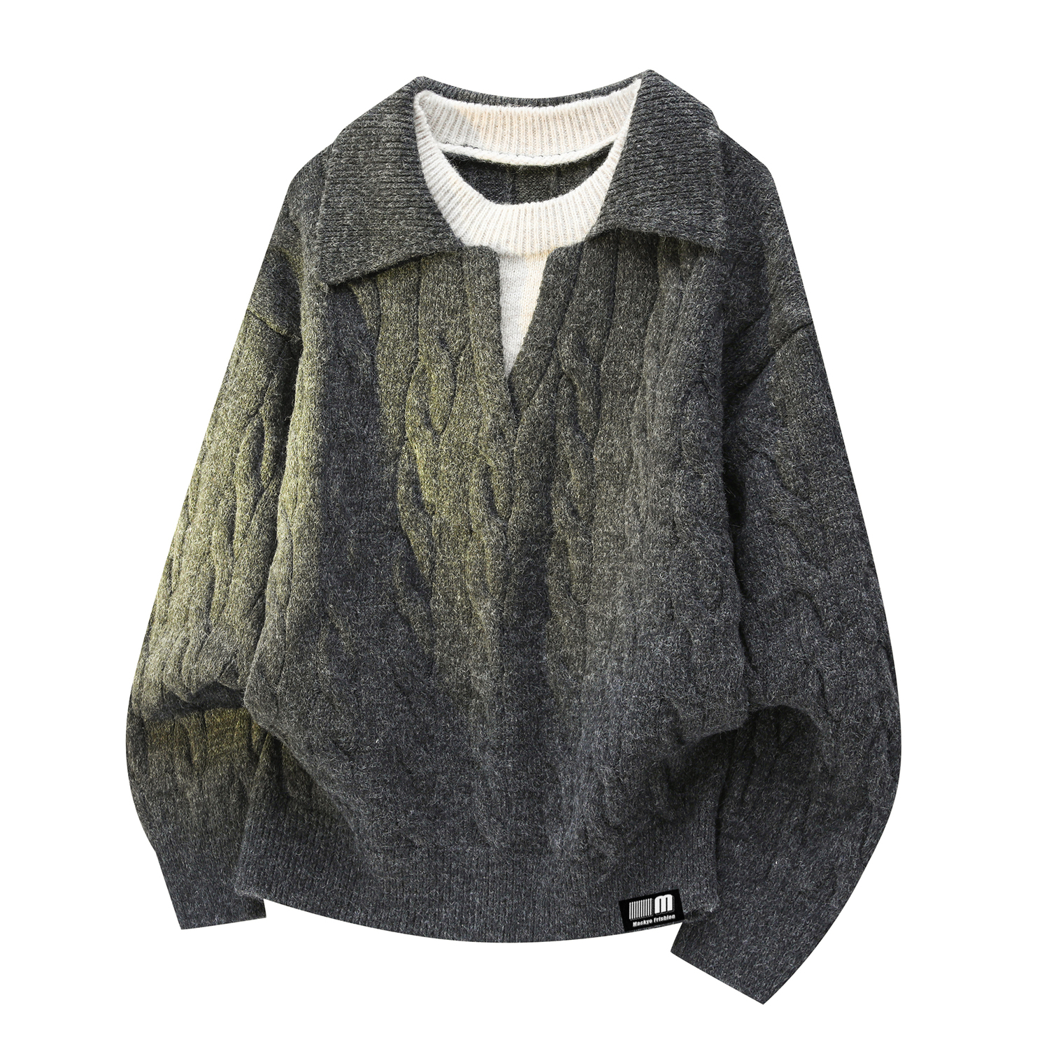 Вязаный кардиган Unisex Lapel Moderate Mackyo, темно-серый
Вязаный кардиган Unisex Lapel Moderate Mackyo, темно-серый