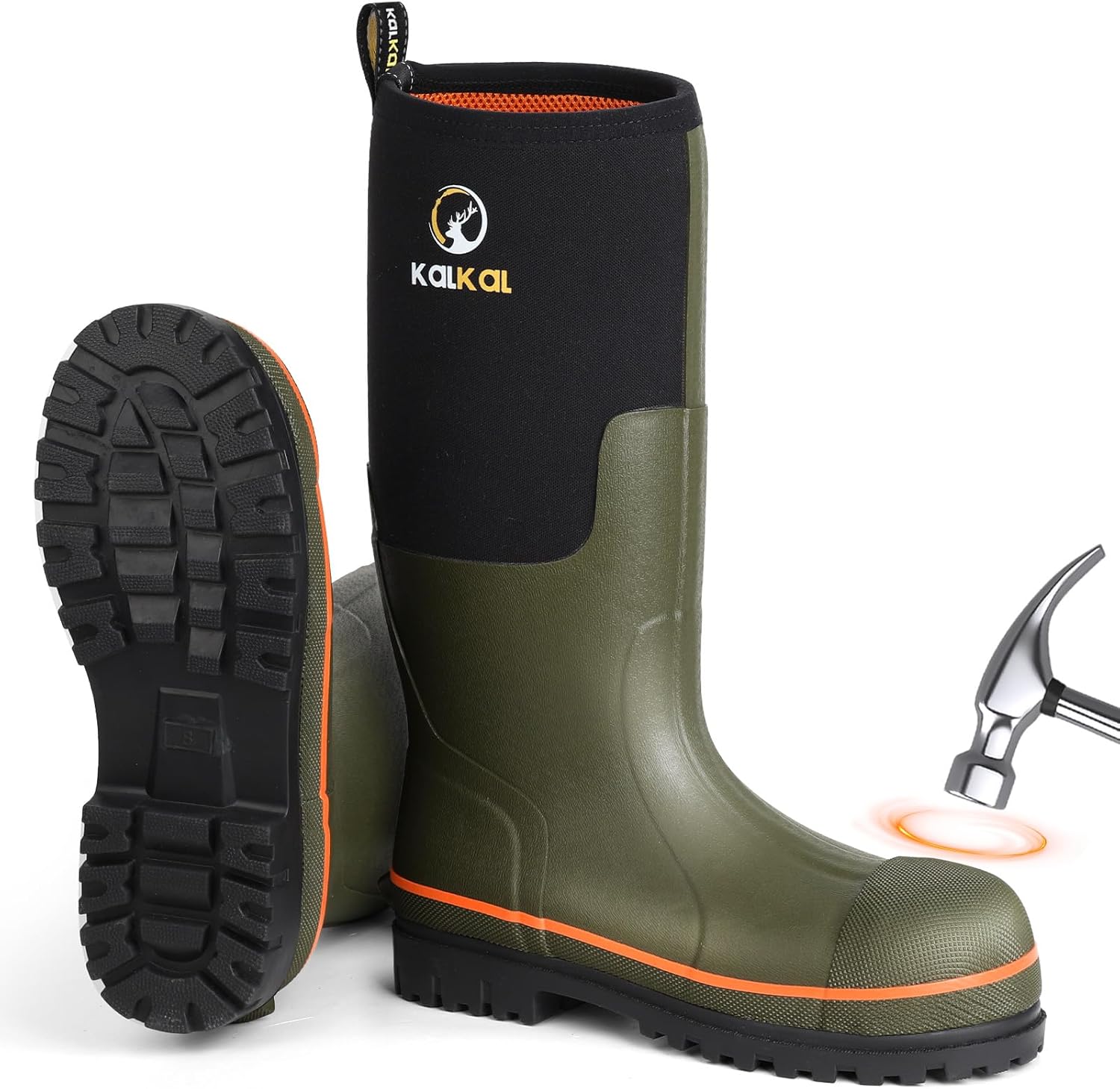 Резиновые ботинки с стальным носком Kalkal для мужчин, водонепроницаемые резиновые ботинки со стальным рантом, проколостойкие защитные ботинки с композитным носком для охоты, фермерства, коричневый
Резиновые ботинки с стальным носком Kalkal для мужчин, водонепроницаемые резиновые ботинки со стальным рантом, проколостойкие защитные ботинки с композитным носком для охоты, фермерства, коричневый