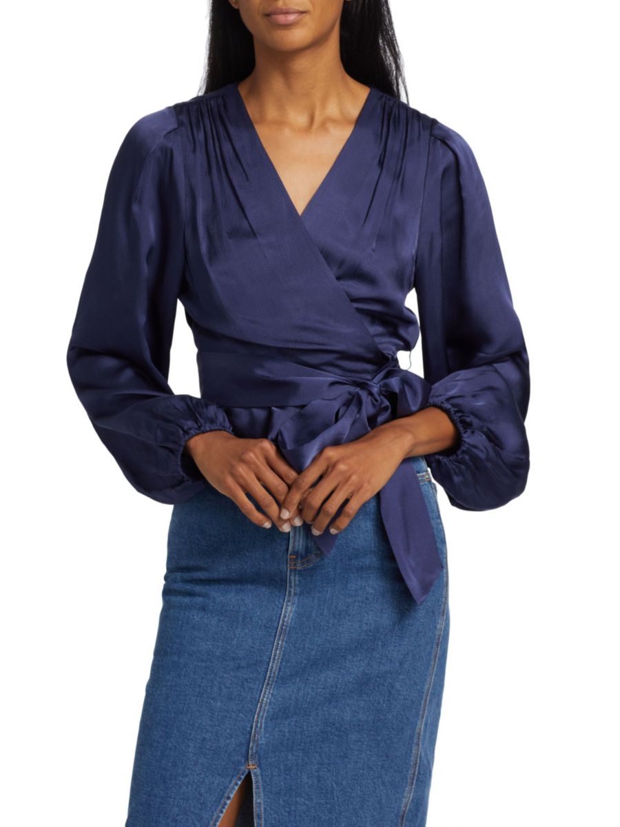 Атласный топ-обертка Blaire Tanya Taylor, цвет Maritime Cerulean Blue Multi
Атласный топ-обертка Blaire Tanya Taylor, цвет Maritime Cerulean Blue Multi