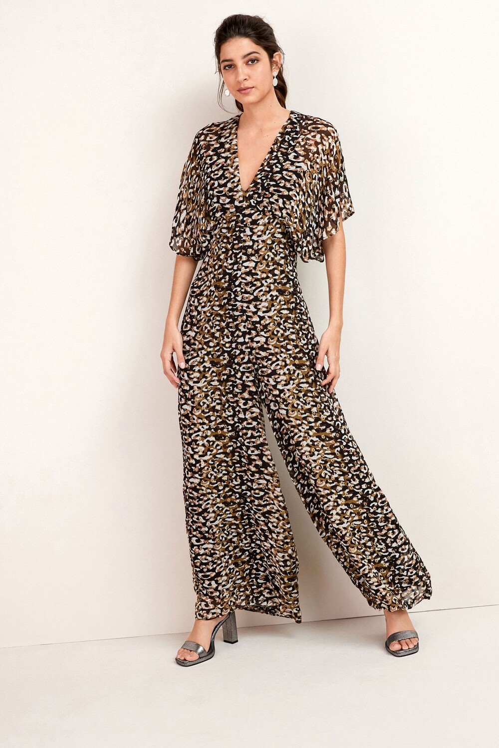 Комбинезон с широкими штанинами и рукавами Next, мультиколор
Комбинезон с широкими штанинами и рукавами Next, мультиколор