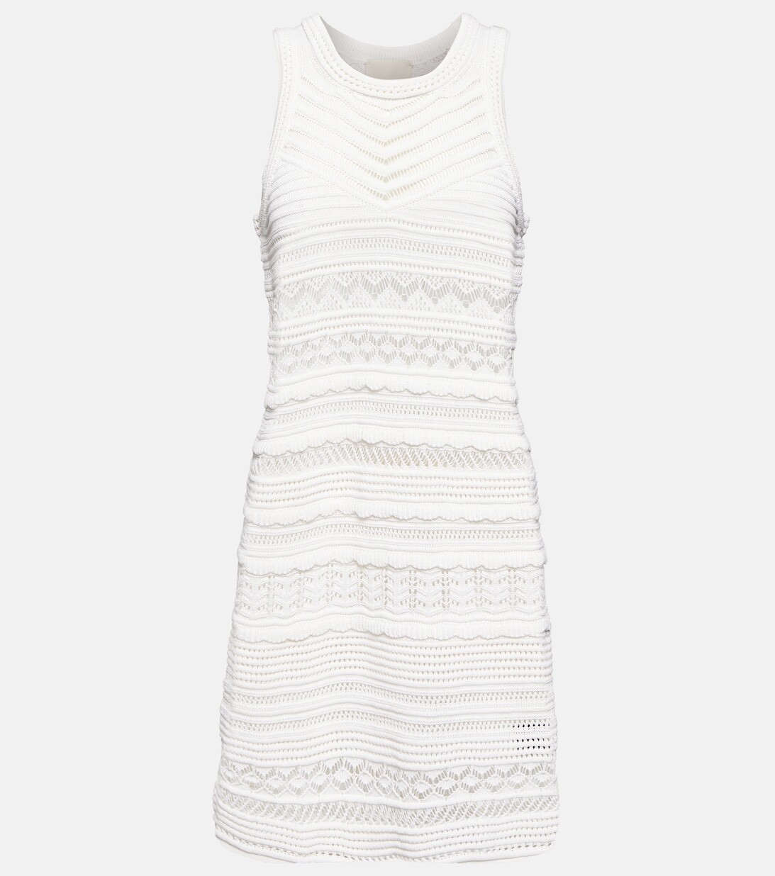 Мини-платье крючком из смесового хлопка ISABEL MARANT, белый 
Мини-платье крючком из смесового хлопка ISABEL MARANT, белый