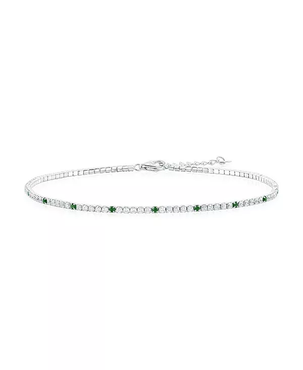 Теннисный браслет на лодыжку из стерлингового серебра с круглыми фианитами - изумруд Simona, emerald
Теннисный браслет на лодыжку из стерлингового серебра с круглыми фианитами - изумруд Simona, emerald
