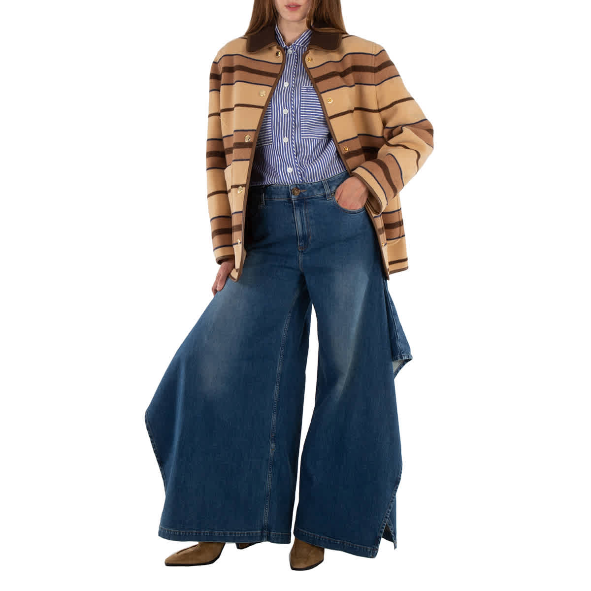 Барберри Колбери Полосатая шерстяная фетровая куртка с кожаной отделкой Burberry, коричневый
Барберри Колбери Полосатая шерстяная фетровая куртка с кожаной отделкой Burberry, коричневый