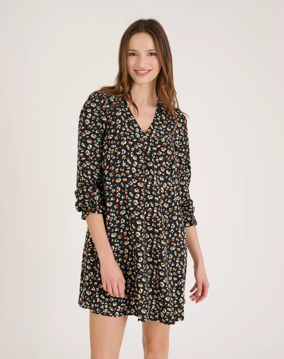 Платье с длинными рукавами и свободным кроем Naf Naf, черный
Платье с длинными рукавами и свободным кроем Naf Naf, черный