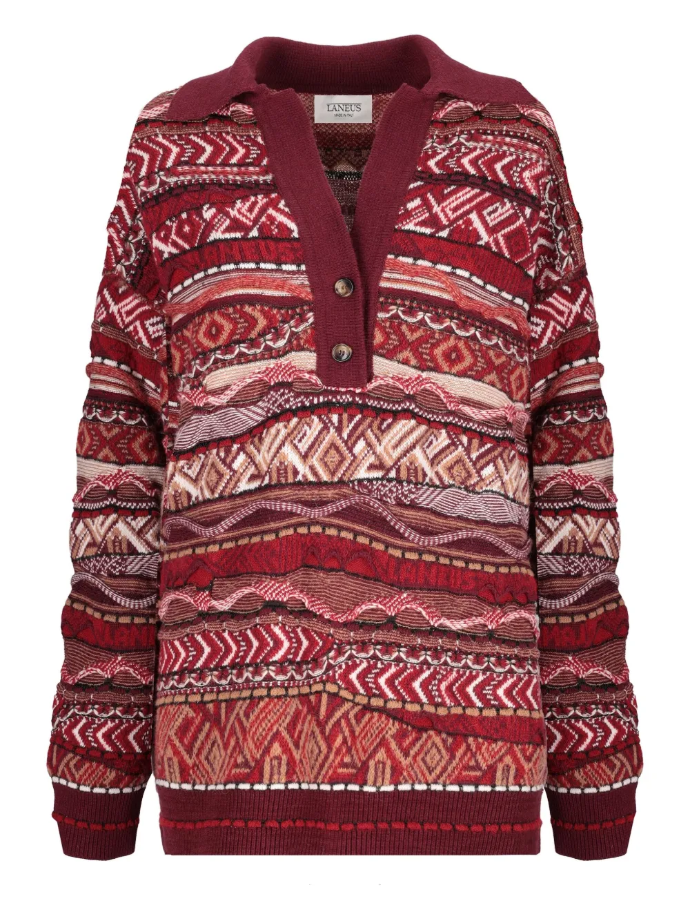 Вязаное поло с узором Laneus, красный
Вязаное поло с узором Laneus, красный