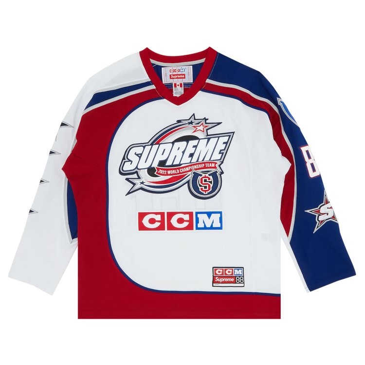 Футболка Supreme x CCM All Stars Hockey Jersey 'White', белый
Футболка Supreme x CCM All Stars Hockey Jersey 'White', белый