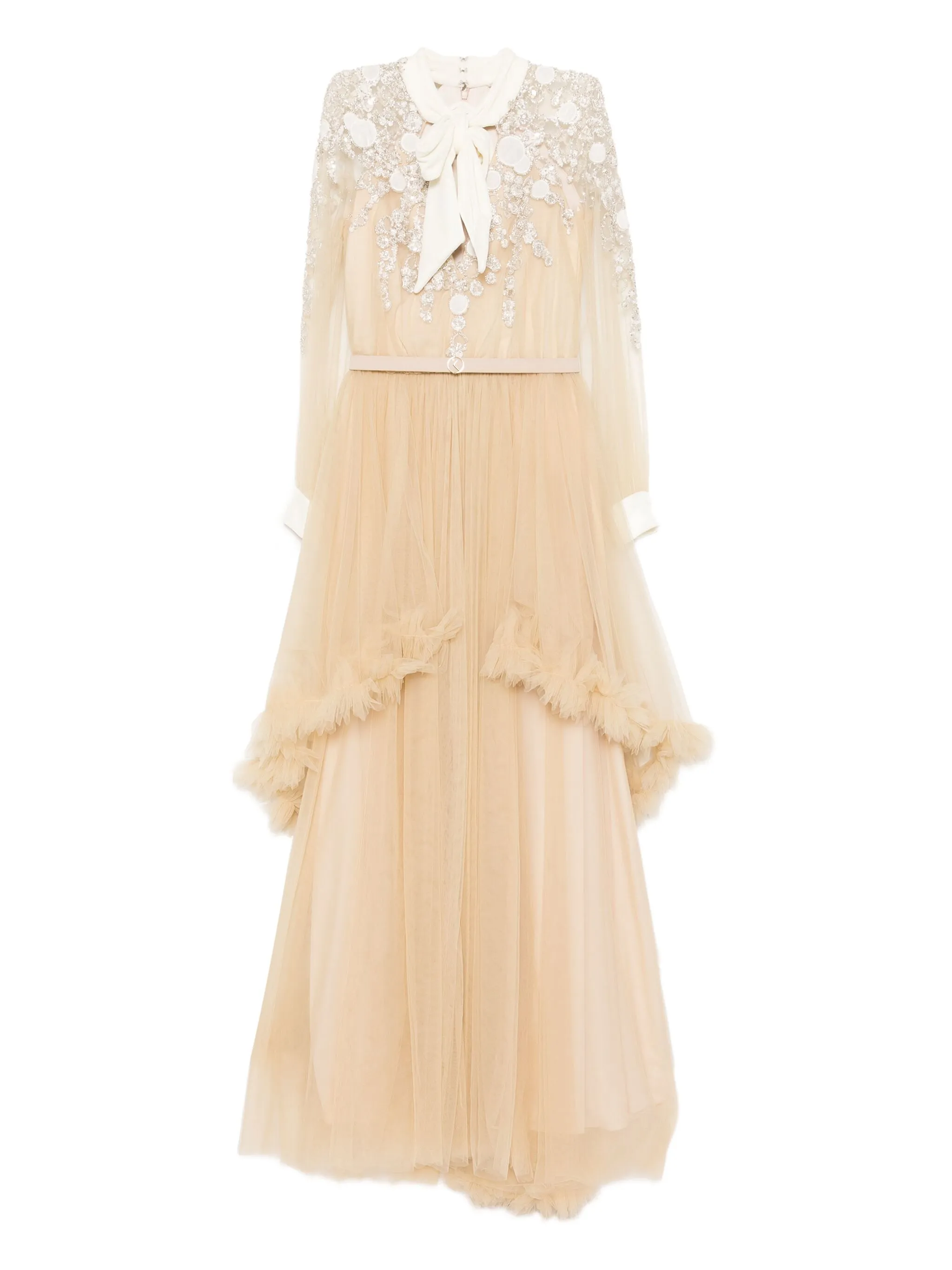 Длинное платье с вышивкой Saiid Kobeisy, бежевый
Длинное платье с вышивкой Saiid Kobeisy, бежевый