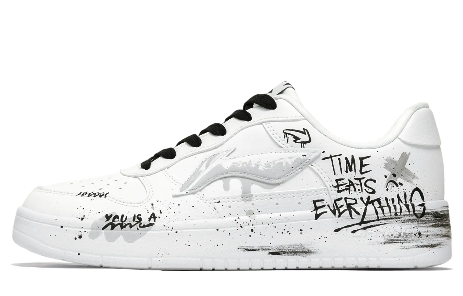 LINING Кроссовки для скейтборда Pontoon Boats, износостойкие, нескользящие, низкие, мужские, черно-белые 
LINING Кроссовки для скейтборда Pontoon Boats, износостойкие, нескользящие, низкие, мужские, черно-белые