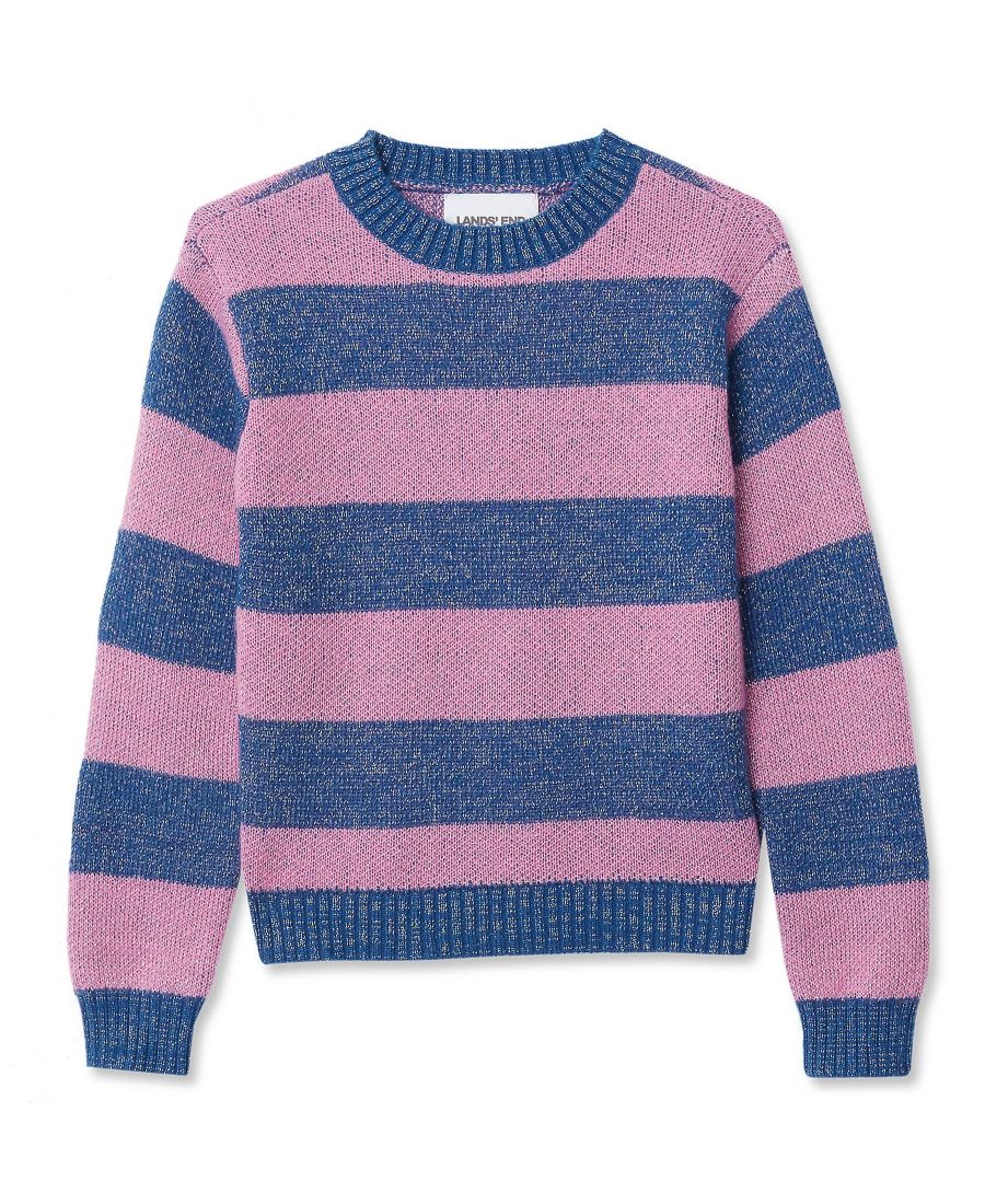 Вязаный свитер для встречи девочек Lands' End, Fuchsia/blue stripe
Вязаный свитер для встречи девочек Lands' End, Fuchsia/blue stripe