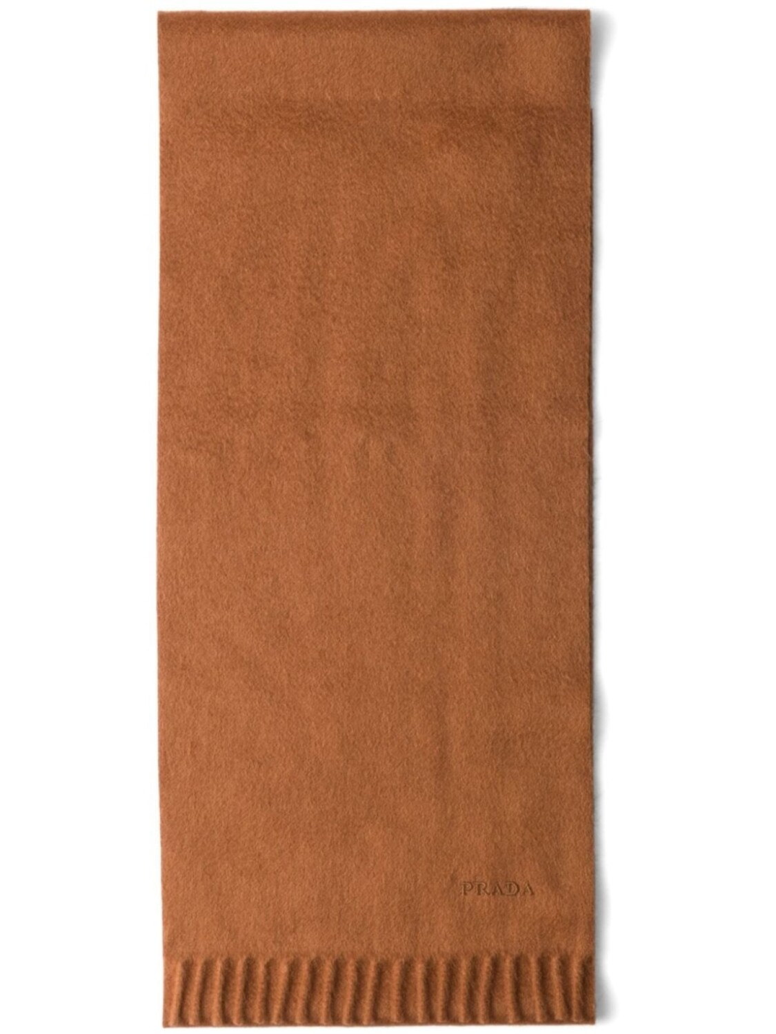Prada кашемировый шарф с вышитым логотипом, коричневый
Prada кашемировый шарф с вышитым логотипом, коричневый