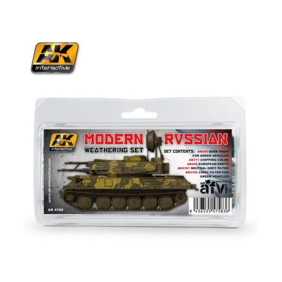 Современный российский набор для выветривания, Weathering (AK-Interactive)
Современный российский набор для выветривания, Weathering (AK-Interactive)