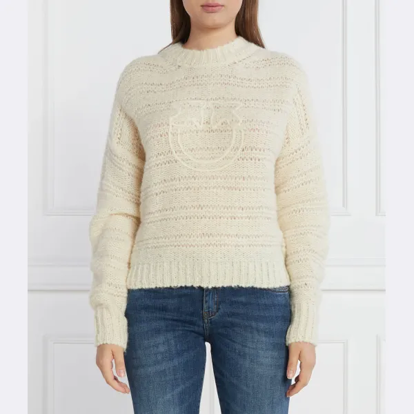 Шерстяной свитер обычного кроя Pinko, бежевый
Шерстяной свитер обычного кроя Pinko, бежевый