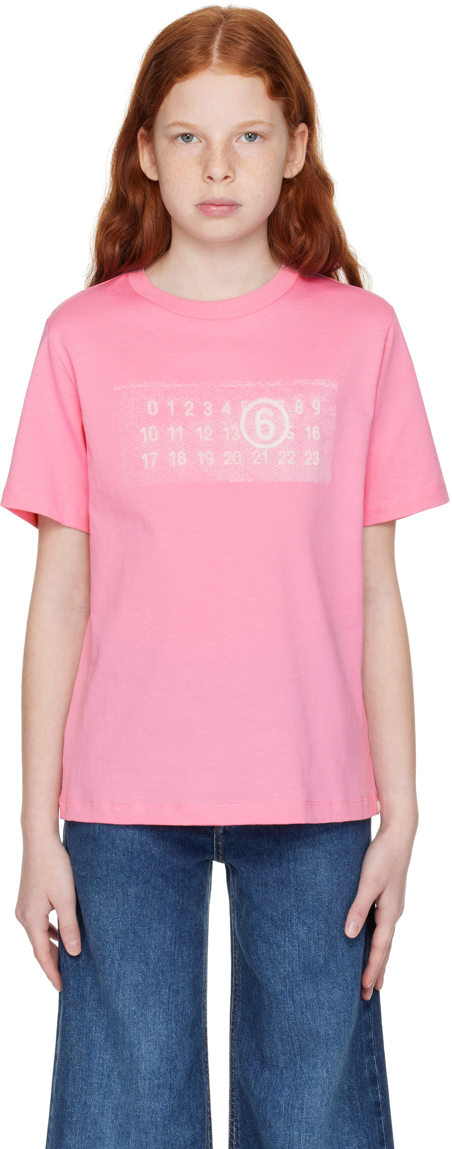 Детская футболка с логотипом MM6 Maison Margiela, розовый
Детская футболка с логотипом MM6 Maison Margiela, розовый