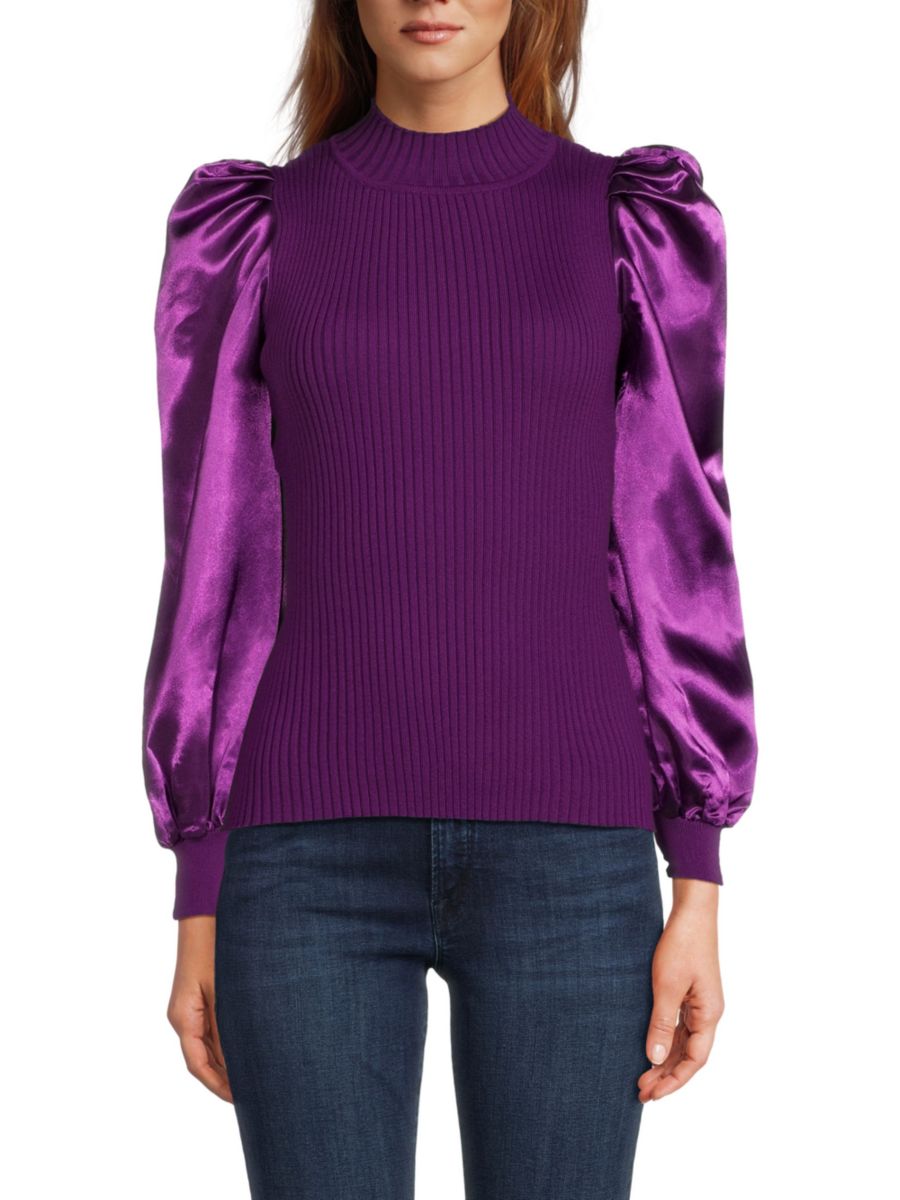 Топ с рукавами-буфами из смешанной ткани Lea & Viola, фиолетовый
Топ с рукавами-буфами из смешанной ткани Lea & Viola, фиолетовый