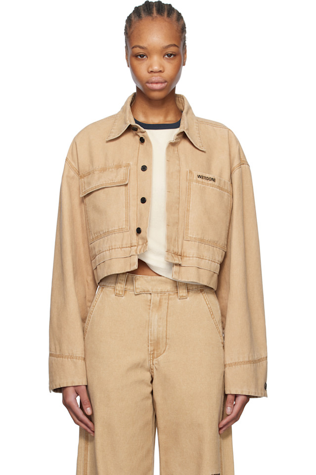 Короткая рабочая куртка We11Done, бежевый
Короткая рабочая куртка We11Done, бежевый