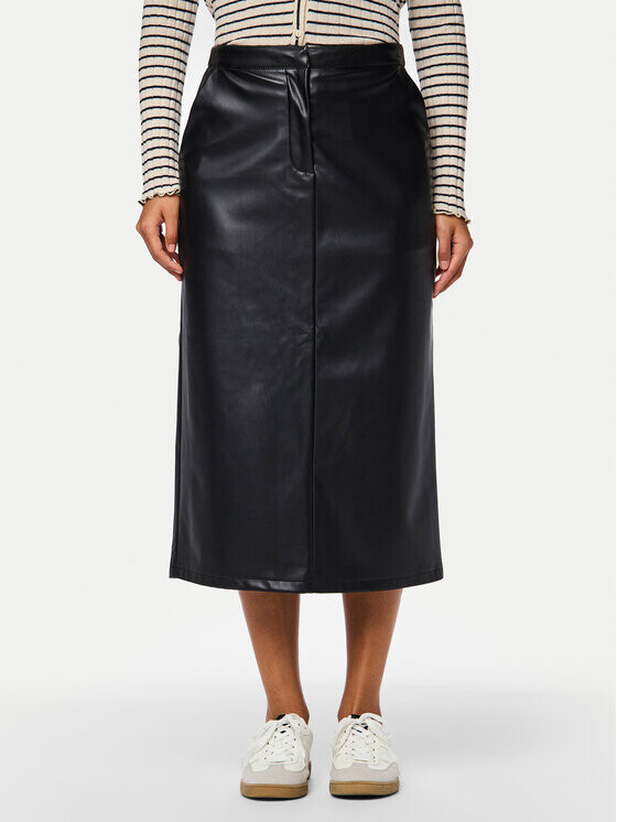 Юбка из искусственной кожи, стандартного кроя Pieces, черный 
Юбка из искусственной кожи, стандартного кроя Pieces, черный